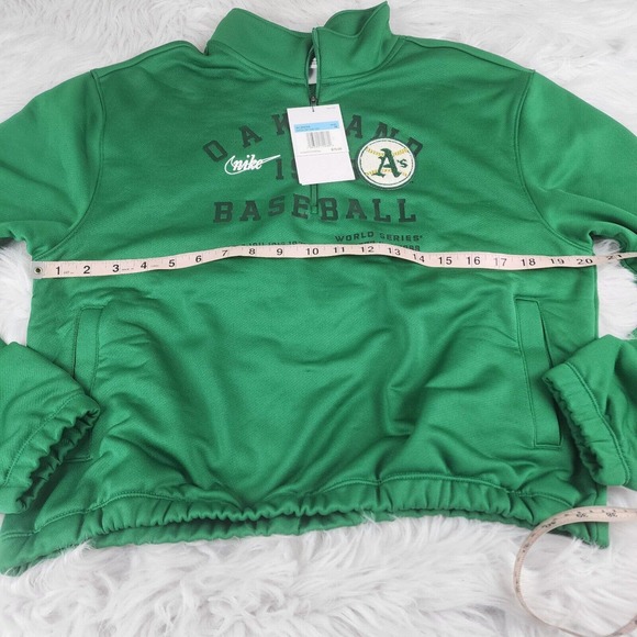 Nike Oakland Athletics Women's Cooperstown Collection Rewind 1/2 Zip Jacket NWT - Picture 5 of 7